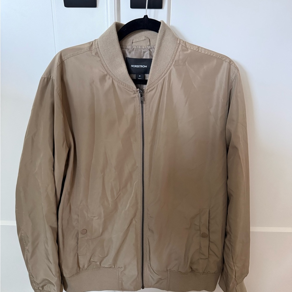 Nordstrom Men's Beige Bomber Jacket